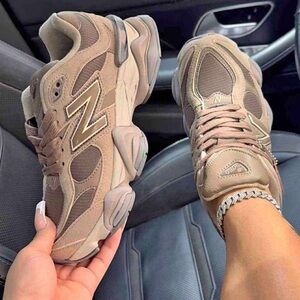 New Balance Tan and Brown Sneakers
